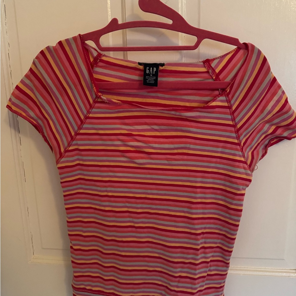 GAP Women's Striped Top - Size Small - Y2K, 2000s, 00s, Late 90s, Vintage, Retro